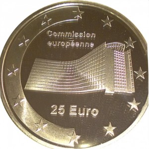 Реверс монеты Люксембург, 25 евро, 2006, Европейская комиссия