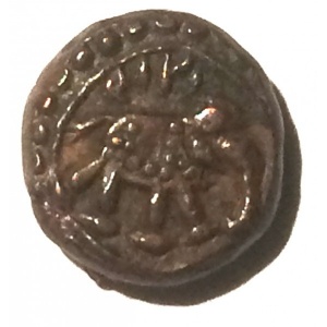 Аверс монеты Майсур, ⅛ пайса, 1786-1797, Название монетного двора: "Патан"
