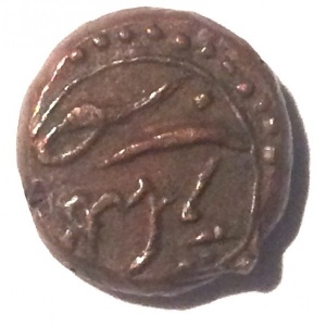 Реверс монеты Майсур, ⅛ пайса, 1786-1797, Название монетного двора: "Патан"