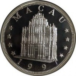 Аверс монеты Макао, 100 патак, 1997, Китайский гороскоп - год быка
