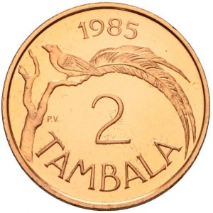 Реверс монеты Малави, 2 тамбалы, 1984-1994