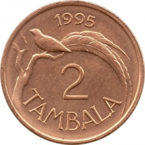 Реверс монеты Малави, 2 тамбалы, 1995
