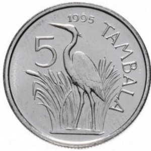 Реверс монеты Малави, 5 тамбал, 1995