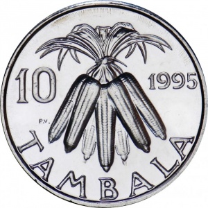 Реверс монеты Малави, 10 тамбал, 1995-2003