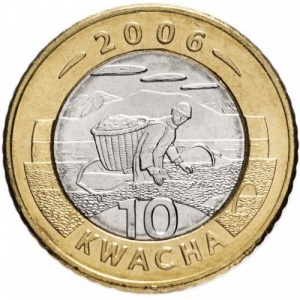 Реверс монеты Малави, 10 квач, 2006