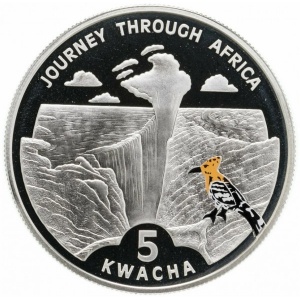 Реверс монеты Малави, 5 квач, 2006, Путешествие по Африке - Водопад Виктория