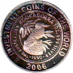 Реверс монеты Малави, 5 квач, 2006, Инвестиционные монеты мира - Австралийская Кукабара