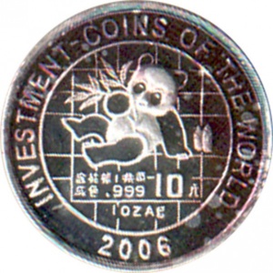 Реверс монеты Малави, 5 квач, 2006, Инвестиционные монеты мира - Китайская панда