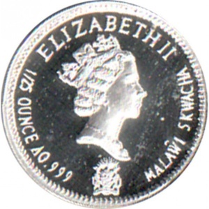 Аверс монеты Малави, 5 квач, 2006, Инвестиционные монеты мира - Мексиканская монета "Свобода"