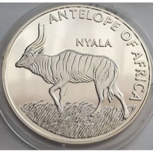 Реверс монеты Малави, 10 квач, 2003, Антилопы Африки - Ньяла