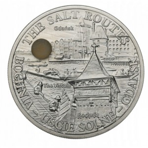 Реверс монеты Малави, 20 квач, 2009, Соляные маршруты: Бохня - Усьце Солнце