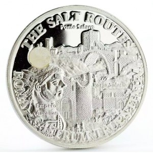 Реверс монеты Малави, 20 квач, 2009, Солевые маршруты: Рим - Мартинсикуро