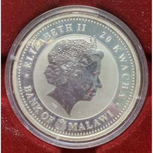 Аверс монеты Малави, 20 квач, 2009, Китайский зодиак — год Быка /успех/