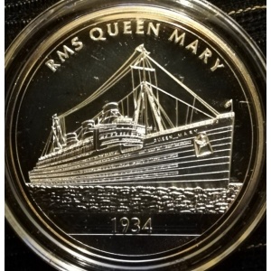 Реверс монеты Малави, 50 квач, 2009, RMS Queen Mary