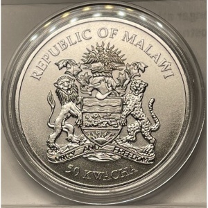 Аверс монеты Малави, 50 квач, 2010-2011, Серебряная инвестиционная монета - Спрингбок