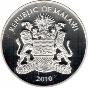 Аверс монеты Малави, 500 квач, 2010, Чемпионат мира по футболу 2010, ЮАР