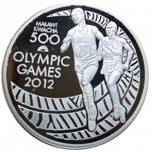 Реверс монеты Малави, 500 квач, 2010, XXX летние Олимпийские Игры, Лондон 2012