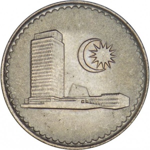 Реверс монеты Малайзия, 5 сенов, 1967-1988