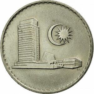 Реверс монеты Малайзия, 20 сенов, 1967-1988