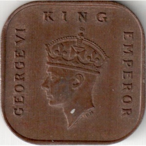 Аверс монеты Малайзия, ½ цента, 1940