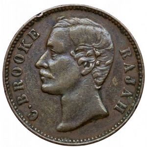 Аверс монеты Малайзия, ½ цента, 1870-1896