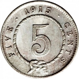 Реверс монеты Малайзия, 5 центов, 1900-1915