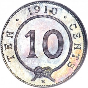 Реверс монеты Малайзия, 10 центов, 1900-1915