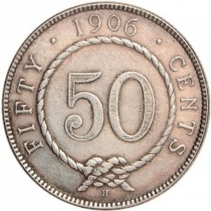 Реверс монеты Малайзия, 50 центов, 1900-1906