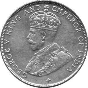 Аверс монеты Малайзия, 50 центов, 1920-1921