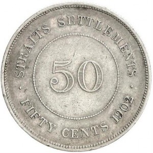 Реверс монеты Малайзия, 50 центов, 1902-1905