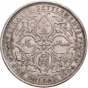 Реверс монеты Малайзия, 1 доллар, 1903-1904