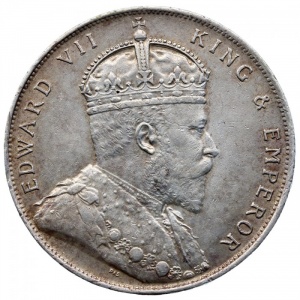 Аверс монеты Малайзия, 1 доллар, 1907-1909