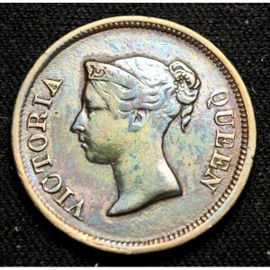 Аверс монеты Малайзия, ¼ цента, 1845