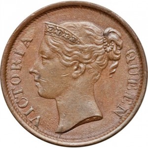Аверс монеты Малайзия, ½ цента, 1845