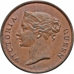 Аверс монеты Малайзия, 1 цент, 1845