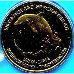 Реверс монеты Малайзия, 25 сенов, 2006, Вымирающие виды - Афалина