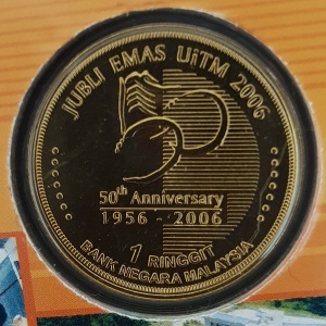 Аверс монеты Малайзия, 1 ринггит, 2006, 50 лет техническому университету MARA