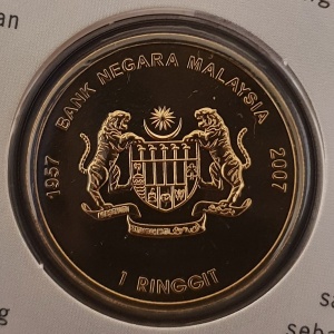 Аверс монеты Малайзия, 1 ринггит, 2007, 50 лет Независимости
