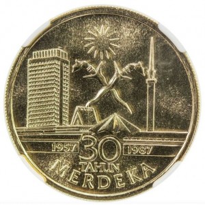 Реверс монеты Малайзия, 250 ринггит, 1987, 30 лет Независимости