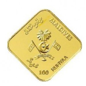 Аверс монеты Мальдивы, 100 руфий, 2000, Миллениум