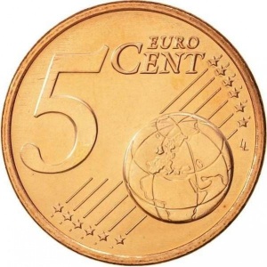 Реверс монеты Мальта, 5 евроцентов, 2008-2026