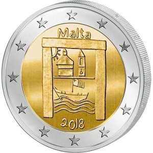 Аверс монеты Мальта, 2 евро, 2018, Культурное наследие