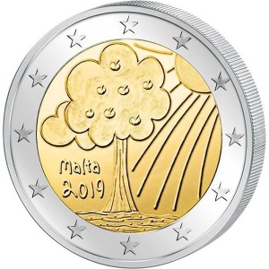 Аверс монеты Мальта, 2 евро, 2019, Природа и окружающая среда