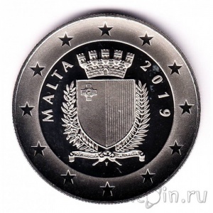 Аверс монеты Мальта, 5 евро, 2019, 250 лет Мальтийскому университету