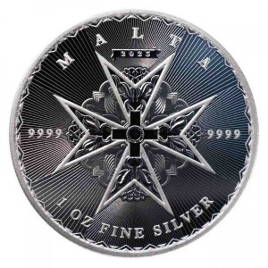 Аверс монеты Мальта, 5 евро, 2023, Мальтийский крест