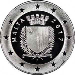 Аверс монеты Мальта, 10 евро, 2017, 70 лет женскому избирательному праву