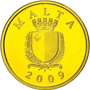 Аверс монеты Мальта, 50 евро, 2009, Дворец Castellania