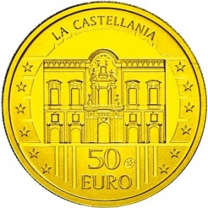 Реверс монеты Мальта, 50 евро, 2009, Дворец Castellania