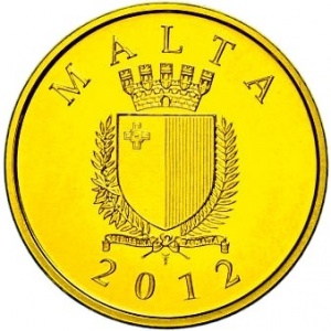 Аверс монеты Мальта, 50 евро, 2012, 65 лет со дня смерти Антонио Шортино
