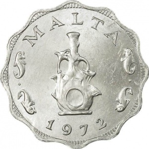 Аверс монеты Мальта, 5 милей, 1972-2007